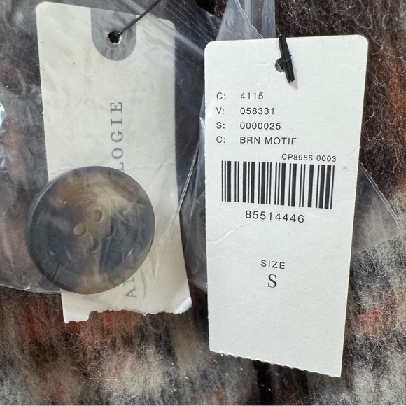 NWT Anthropologie Maeve Brushed Plaid Blazer Coat Jacket Small Fall Wool Blend - Picture 8 of 15